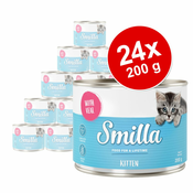 24x200g Smilla Kitten hrana za mačke, mešan paket