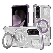 Hibridna maska Carbon Shield Pro za Samsung Galaxy S25 Edge - purple transparent