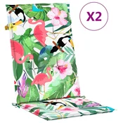 Vidaxl Blazine za vrtne stole 2 kosa večbarvne 120x50x3 cm blago