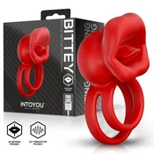 InToYou Bittey Biting & Vibrating Mouth Cockring Red