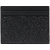 Armani Exchange za moške. XM000880AF12133UC001 Nosilec za kartice ASV s sponko črn (OSFA), Črna, Priložnostno, Poliester