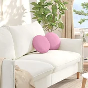 Jastucici za sjedenje 2 pcs Ružicasta O30 x 13 cm tkanina