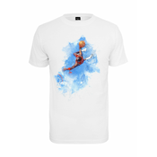 Basketball T-shirt with clouds white