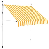Tenda na rucno uvlacenje 200 cm narancasto-bijela prugasta