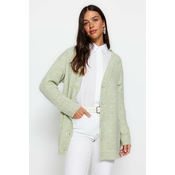 Trendyol Mint Buttons V-Neck Knitwear Cardigan
