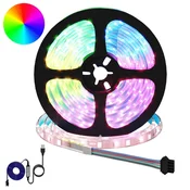 Vidaxl LED trak 2 szt. Črna in prozorna 5100 mm Baker in plastika