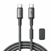 Joyroom kabel USB C-C 1.2m 60W črn pleten z magnetom S-A50