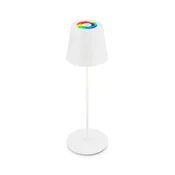Briloner 7510016 - LED RGBW prigušiva stona lampa CALIDA 2,5W/5V IP44 1200 mAh bela
