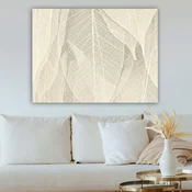 WallXpert slika na platnu 128328734_70100, providni skeleti listova u bež tonovima, 70 x 100 cm