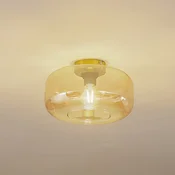 Lindby stropna svetilka Hildur, O 28,5 cm, jantar, steklo - Dnevna soba/jedilnica - jantar, medenina