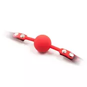 RED SILICONE BALL GAG LEOPARD