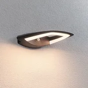 Paulmann LED senzorska zunanja stenska svetilka Akena, 3.000 K, antracit - Sodobni - Aluminij