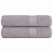 Vidaxl vidaXL Brisače za tuširanje 2 kosa sive 70 x 140 cm 360 g/m2 100 % bombaž