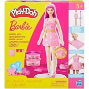 Play doh Barbi lutka hearts and hair G1357, Roza