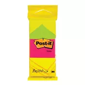 Samoljepljiva bilježnica 3M Post-it LP6812 38x51 mm neon 3x100 listića 12817