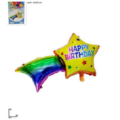 Folija balon zvijezda Happy Birthday