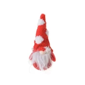 Festa Novogodišnja dekoracija Patuljak decak Sweetums, 17 cm, Crveno-bela
