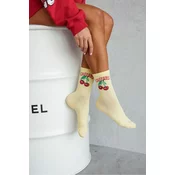 Milena Womens Socks CHERRIES Yellow