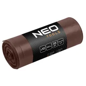 slomart NEO TOOLS vrečke za smeti 120 L, rjave, 35 mic, 10 kos.