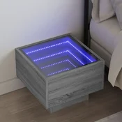 Nocni ormaric s beskonacnim LED boja hrasta 40 x 40 x 30 cm