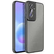 AVIZAR Prosojen ovitek za Galaxy A57 zamrznjeni hrbet protiudarni z okvirji kamer, Črna, (5000275047)