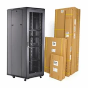 Kabinet 42U 2055 800x800 črn perf. vrata sp./zd.+polica