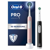 Oral-B Pro 1 Black/Pink z 2. rocajem Elektricna zobna šcetka Duopack