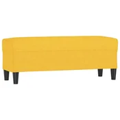 Vidaxl Klop svetlo rumena 100x35x41 cm blago
