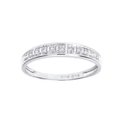 DIAMANT LETERNEL Prstan Eternity-Ring aus 375 Weißgold mit Diamant srebrna