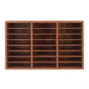 VEVOR Organizator za literaturo 24 predelkov 80x297x49 cm rjav