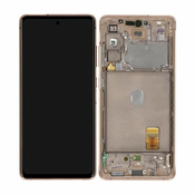 Samsung Galaxy S20 FE 5G G781B - LCD zaslon + steklo na dotik + okvir (Cloud Orange) - GH82-24214F, GH82-24215F, GH82-29056F Genuine Service Pack