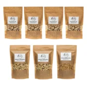Komplet - 4x soljene pistacije 500g + 2x indijski oreščki 500g + soljeni arašidi 500g