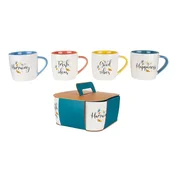 ALPEKSHOME GOOD VIBES, LONČKI H BOX, 300 ML, 4 KOS