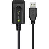 Techly IUSB-REP220TY3 USB 2.0 Aktiven Podaljšek Kabel USB-A Moški na USB-A Ženski 20m