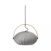 Halo Design 746354 - Luster na sajli DC 1xE27/40W/230V precnik 40 cm siva/hrast
