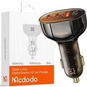 Mcdodo CC-2310 Car Charger 2xUSB-C + USB-A with display 100W