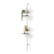 Mat bijeli metalni modularni sustav polica 27x203,5x35 cm Solis – Umbra