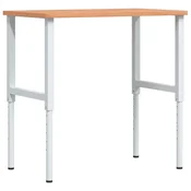 Vidaxl Delovna miza 100x60x(71,5-98) cm trdna bukovina pravokotna
