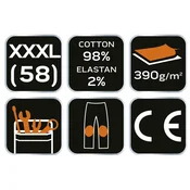 Radne pantalone sa ojacanjem Denim 390g/m2 vel. 3XL teksas Neo