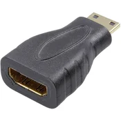 SpeaKa Professional SpeaKa Professional SP-7869908 HDMI adapter [1x moški konektor mini HDMI tipa C - 1x ženski konektor HDMI] črna pozlačeni konektorji, (20430140)