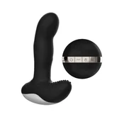Gardj Europe Vibrator – silikonski masažer USB s 7 funkcijami + pulzator/ogrevanje, ČRNA
