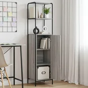 vidaXL Visok predalnik Siva Sonoma 40 x 33 x 161 cm Inženirski les