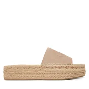 Espadrile Calvin Klein Flatf Espa Mule Nub Mg HW0HW02890 Bež