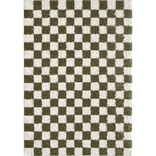 Temno zelena/kremno bela preproga 80x150 cm Grida – ESTE