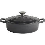 APS 5 Stars pekač s pokrovom, ovalen, 70 mm, premer: 250 mm, antracitne barve