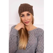 marka niezdefiniowana Cap with fleece Justyna K253 cappuccino