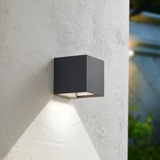 Prios LED solarna stenska svetilka Lius, višina 15 cm, senzor gibanja - Sodobni - antracit - Kovina