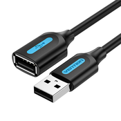 Produžni kabel USB 2.0 muški na ženski Vention CBIBI 3m crni