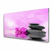 tulup.si Steklena slika Pink flower art 140x70 cm 2 obešalnika