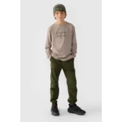 Boys Jogger Casual Pants Plain 4F Khaki 4FJWMM00TTR